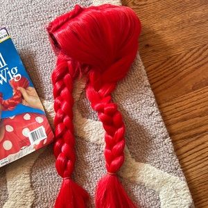 Red pigtail wig
